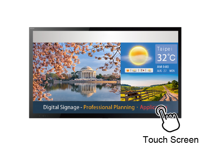 DaySmart 智慧多媒體 - 【壁掛式、觸控】32吋-智慧數位看板+播放器