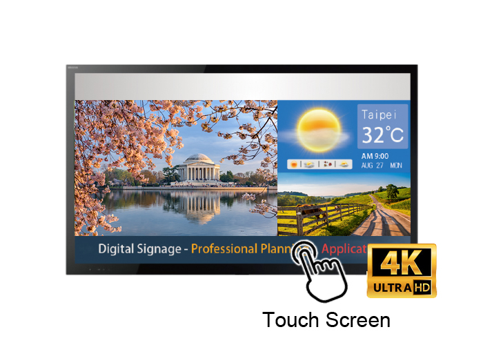 DaySmart 智慧多媒體 - 【壁掛式、觸控、4K】49吋-4K 智慧數位看板+播放器