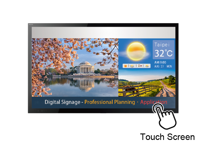 DaySmart 智慧多媒體 - 【壁掛式、觸控】24吋-智慧數位看板+播放器