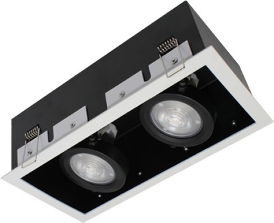 LED MR16方形細框崁燈 雙燈