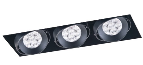 10W LED模組x3 高質感方形無邊框崁燈 三燈