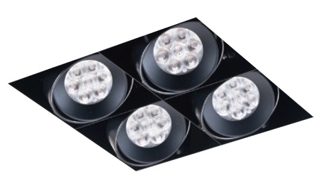 10W LED模組x4 高質感方形無邊框崁燈 四燈