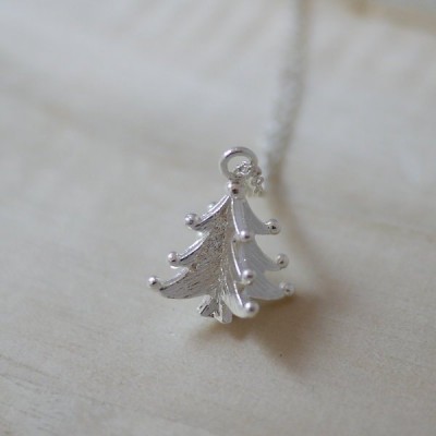 聖誕樹項鍊 銀白色 2