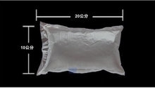 20x10公分氣墊氣泡袋圖示，充氣外形像枕頭，也有別名枕頭泡