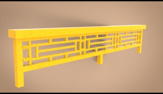 模擬圖 CAD 欄杆