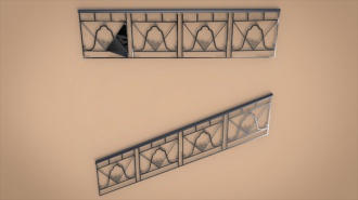 模擬圖 CAD 欄杆