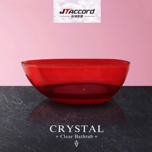 CM33150-R 紅色水晶透明浴缸