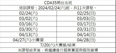 CDA35期台北班