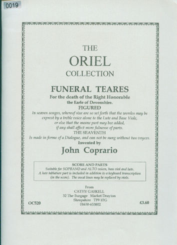 FUNERAL TEARES for the death of the Right Honorable the Earle of Devonshire