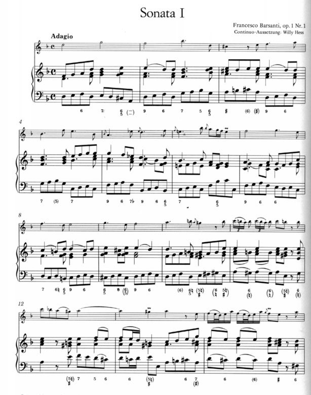 Sechs Sonaten  I  (1R)(A)+Bc