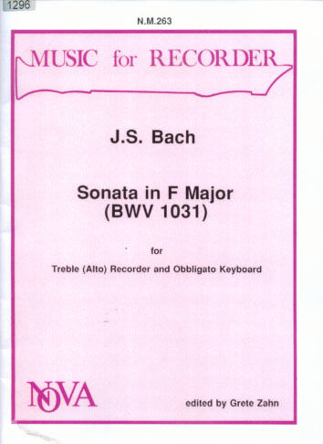 Sonata in F Major ( BWV 1031 ) (1R)(A)+K