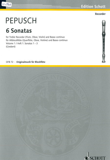6 Sonatas (1R)(A)+Bc