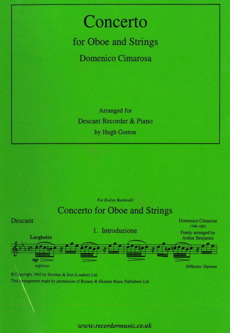 Concerto for Oboe and Strings (1R)(S)+P