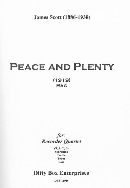 Peace and Plenty (1919) (4R)(SnATB)