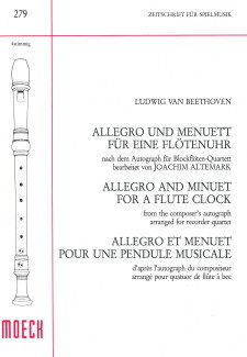 Allegro und Menuett fur Eine Flotenuhr (4R)(SATT)(SATB)