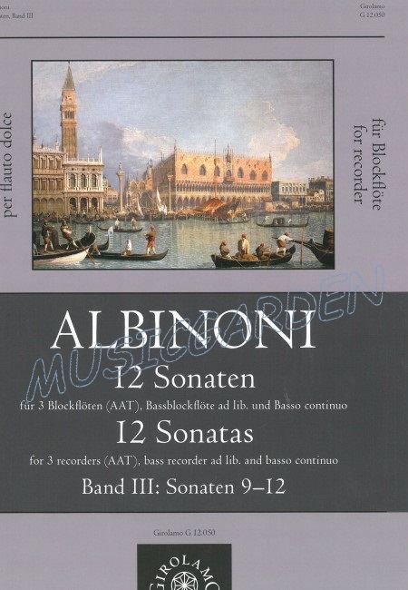 12 Sonaten Band III: Sonaten 9-12 (4R)(AATB)+Bc