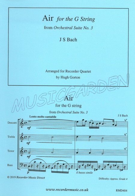 Air for the G String from Orchestral Suite No. 3 (4R)(SATB)