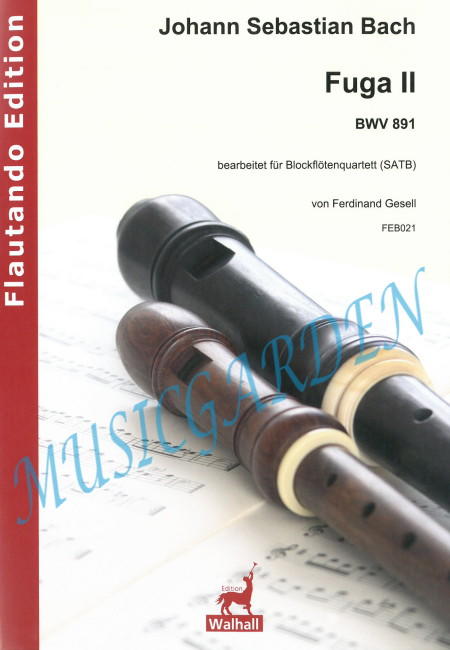 Fuga II BWV 891 (4R)(SATB)