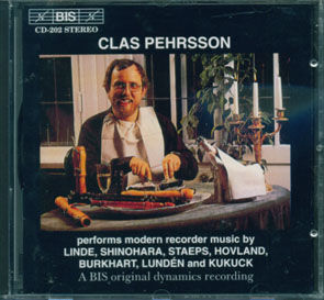 Clas Pehrsson performs modern recorder music