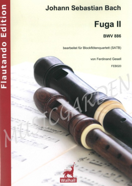 Fuga II BWV 886 (4R)(SATB)