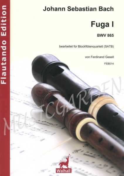 Fuga I BWV 865 (4R)(SATB)