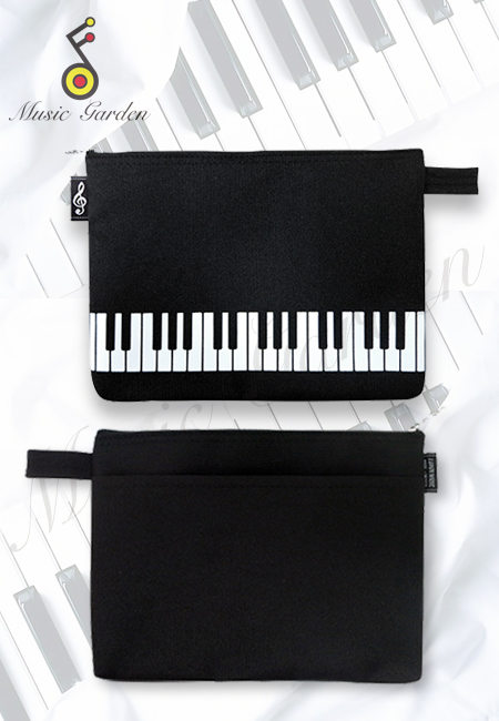 音樂筆袋(大)-黑底鍵盤
