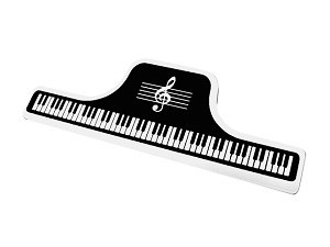 大型音樂萬用夾-黑底鍵盤(GF663)