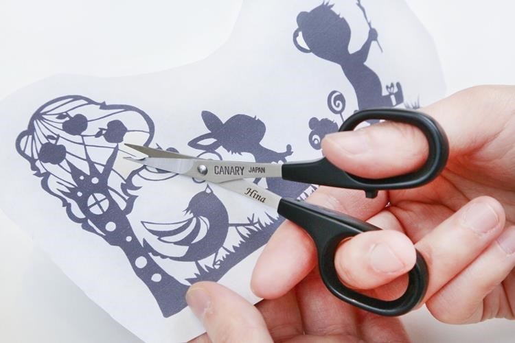 CANARY Small Paper Craft Art Detail Scissors Non-Stick Fluorine Coating  Blade For Crafting and Collage and Paper Cutting Art(USD$6)-EDGE日本刀具