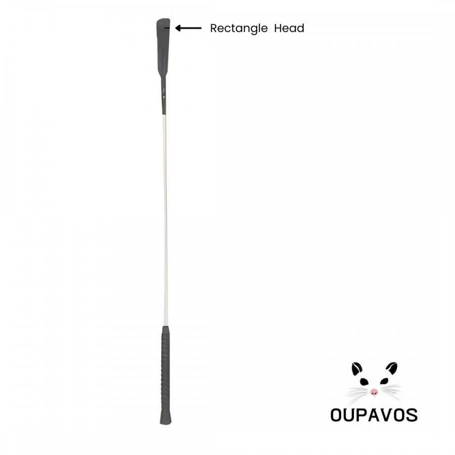 Horse Riding Crops Rubber Grip Rectangle Head 26 Inches