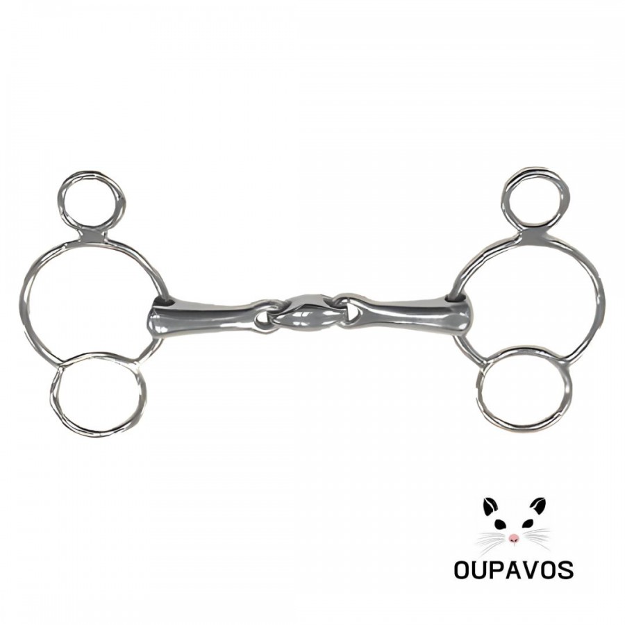 Horse Show Jumping with Oval Mouth Bit - Type B