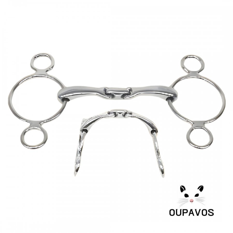 Horse Show Jumping Bit with Curved Mouth Piece