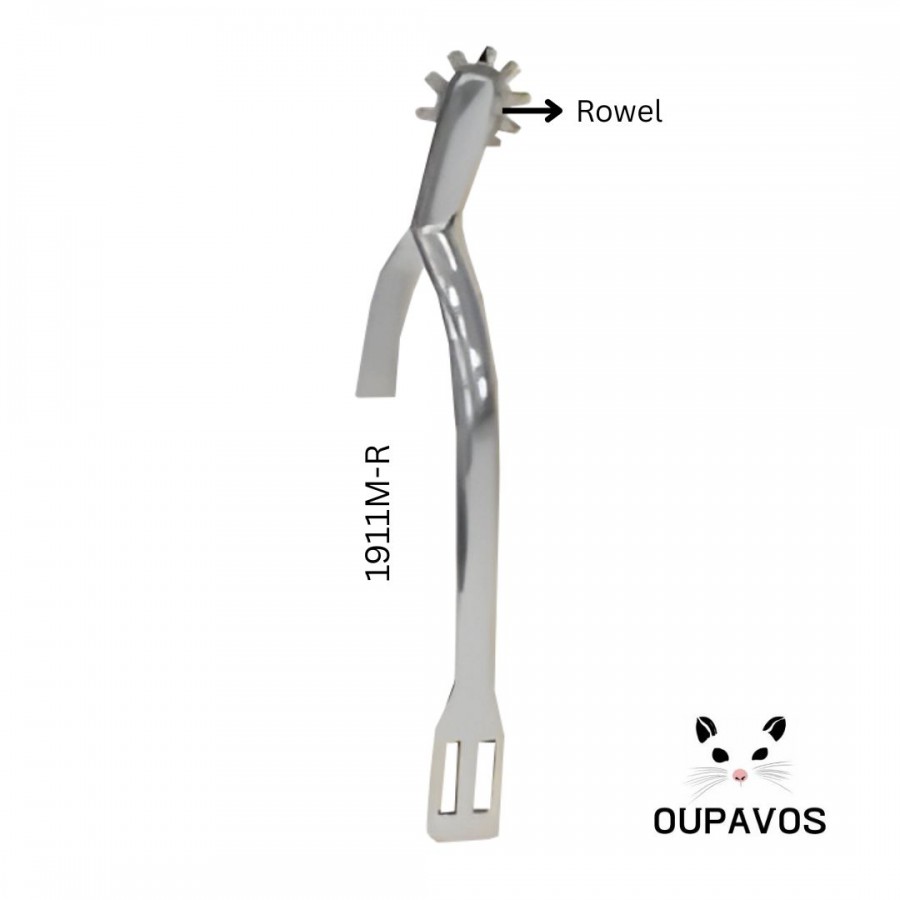 Horse Lost Wax Stainless Steel Man Spur With Wheel Rowel End